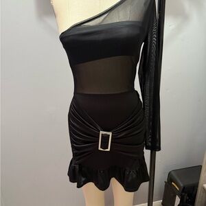 Forever 21 Black One Shoulder Dress